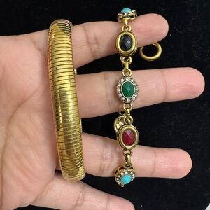 Monet solid gold & Elegant Multi Color bracelet bundle
